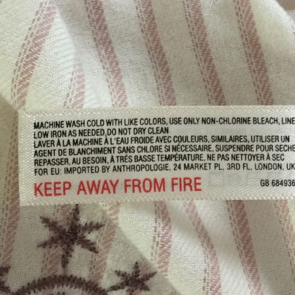 ANTHROPOLOGIE Floreat Night Shirt Ivory Pink Sz XS - Picture 8 of 8